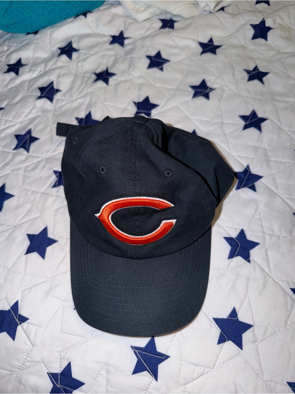 Chicago Bears Navy Baseball Cap with Orange 'C' Logo
